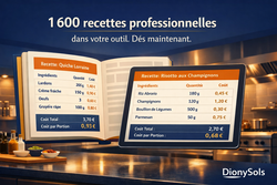 Plus de 1 600 recettes professionnelles directement dans DionySols Plus de 1 600 recettes professionnelles directement dans DionySols
